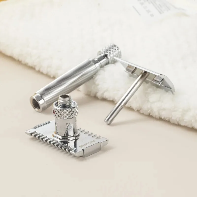 Yaqi Регулируемая мужская безопасная бритва THE FINAL CUT OC цвета хром, безопасная бритвенная головка из нержавеющей стали