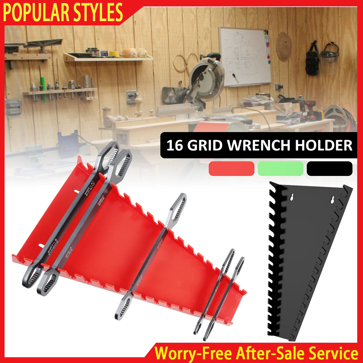 2Pcs Wrench Storage Rack Wrench Storage Box Sorter Bracket Standard Wrench Storage Tool Garage Wrench Tray