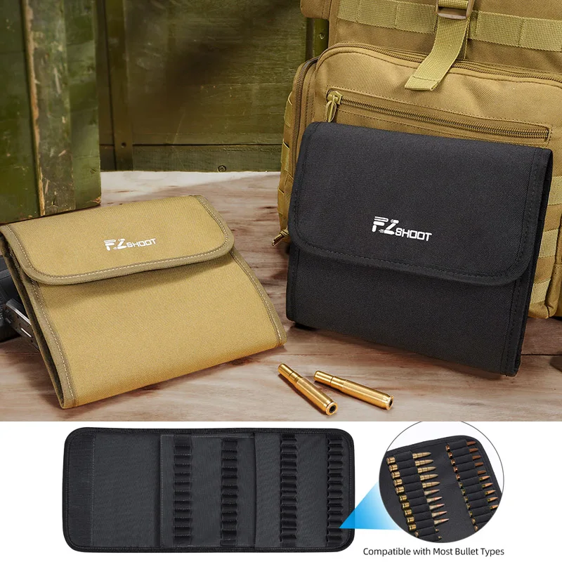 

100 Rounds Foldable Ammo Pouch Nylon Bullet Holder for Outdoor Hunting Camping Shooting Accessories