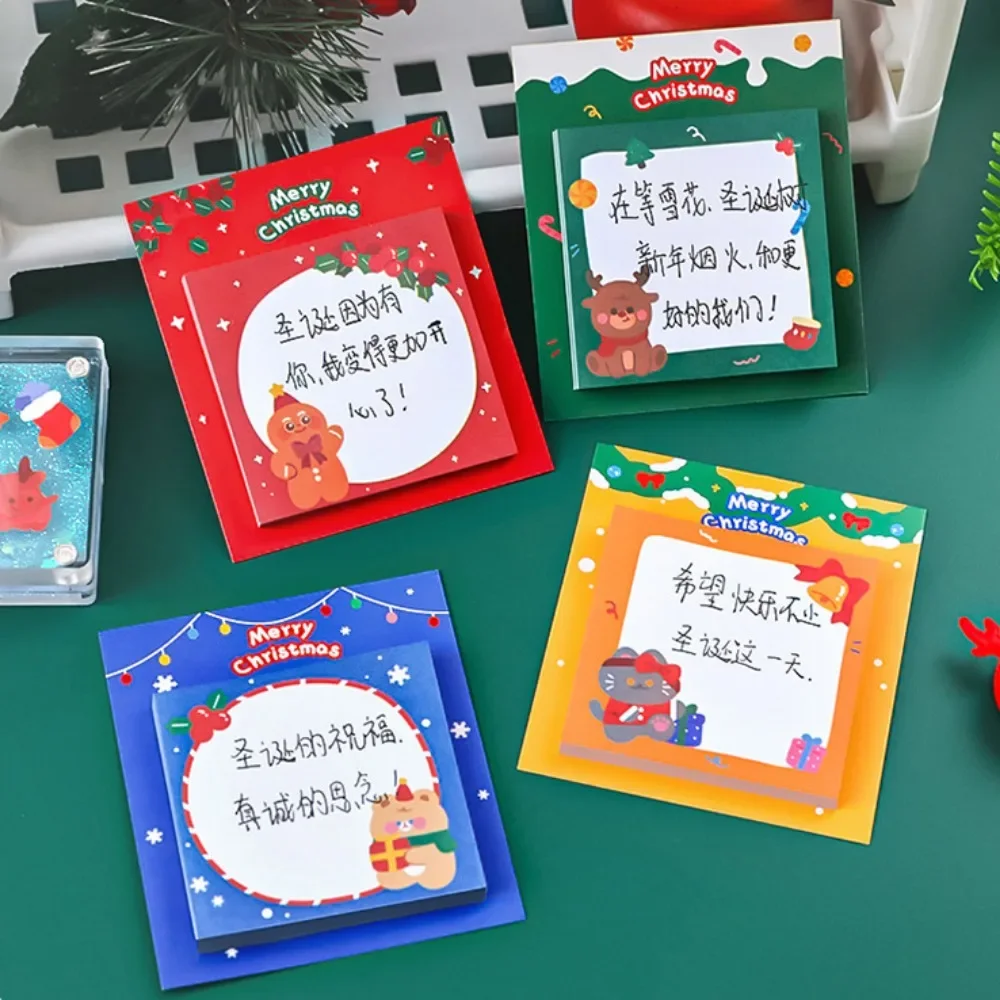 Office School Supplies Notepad Cartoon Christmas Sticky Notes Student Message Notepad Study Office Sticky Notes Christmas Gifts