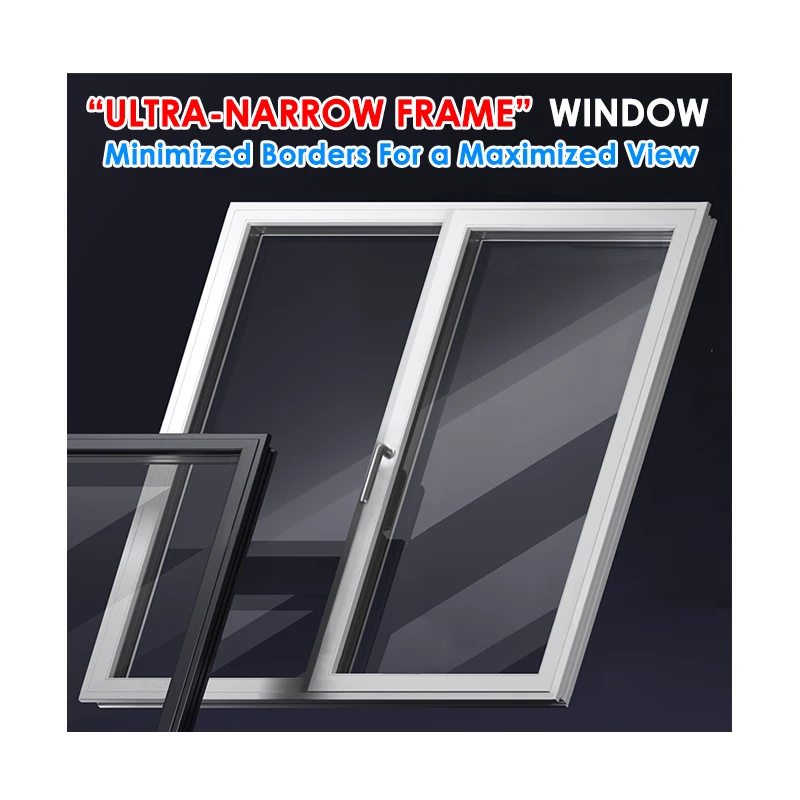 North American Standard NFRC Narrow Frame Glass Thermal Break Black Aluminum Windows Aluminum Tilt And Turn Windows