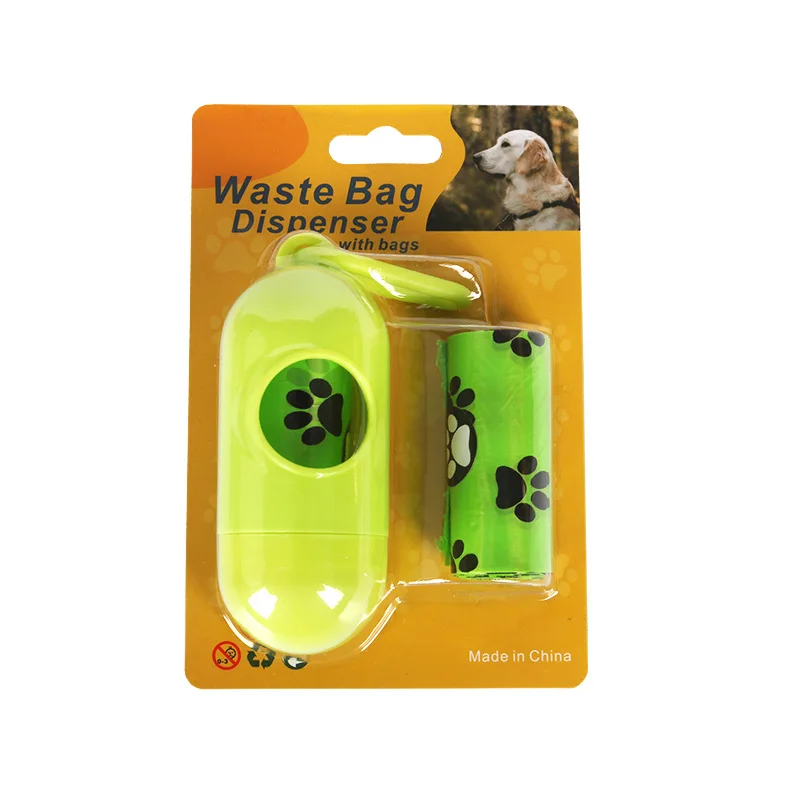 Pet Poop Bags Disposable Dog Waste Bags, Bulk Poop Bags with Leash Clip and Bone Bag Dispenser Bags with Paw Prints