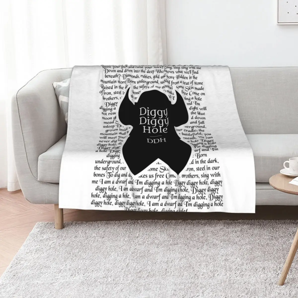 Diggy Diggy Lyrics Throw Blanket Flannel Fabric Multi-Purpose Thermal Picnic halloween Decorative Sofas Blankets