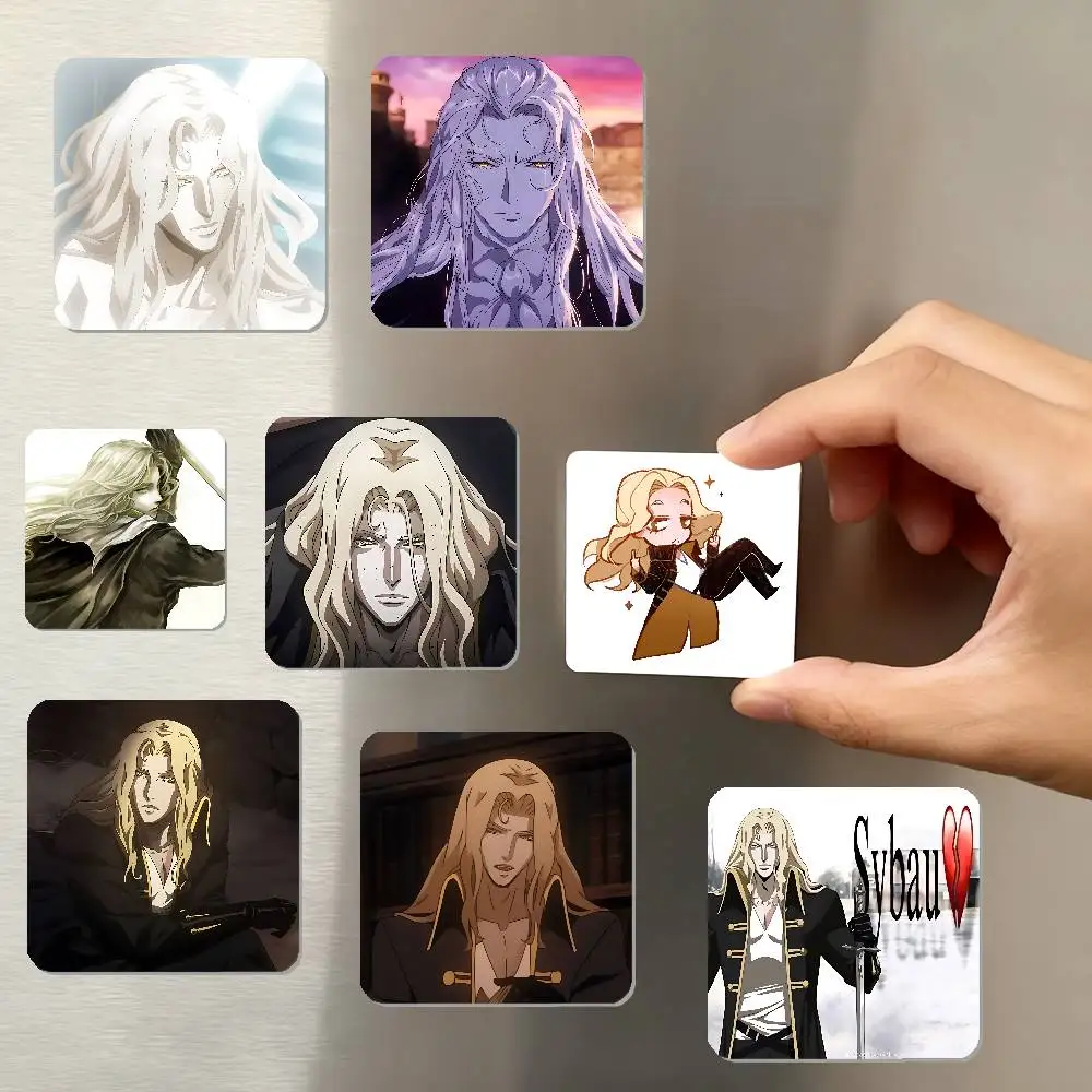 A-Alucard Refrigerator Magnet Square Stickers - Can Be Used To Personalize Home Decoration And Are Ideal Keepsakes Or Gifts.