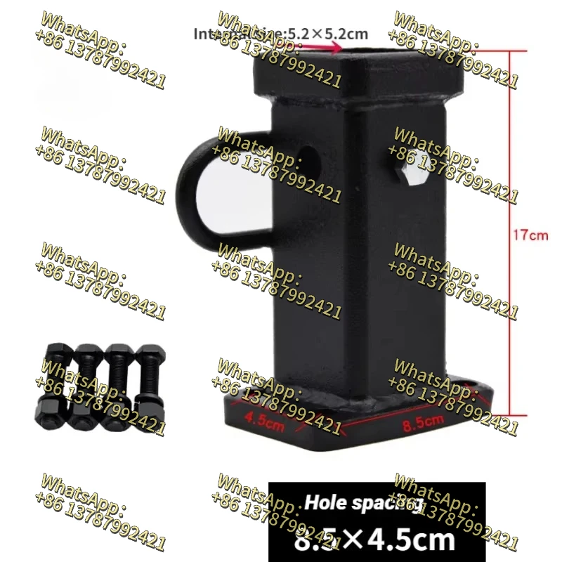 Trailer coupler converter Automotive square base adapter Rear tractor   retrofit accessories 8.5X4.5cm