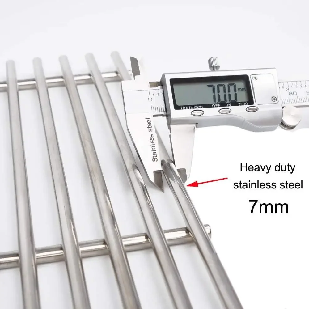 Stainless Steel 18 Cross Rods Cooking Grates Set of 2 Fits Weber Genesis E310 E320 E330 DCS Gas Grills Health Sanitary