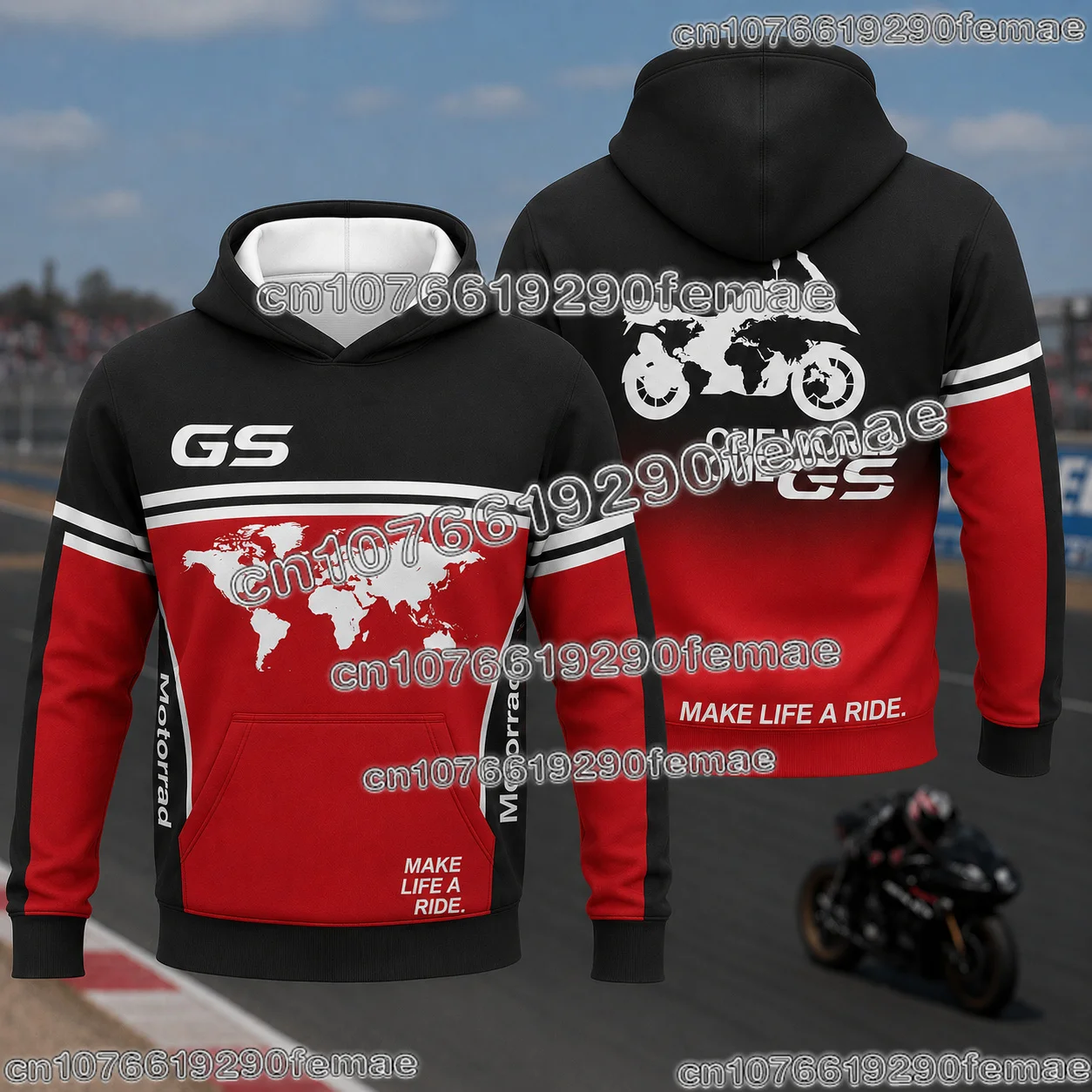 Neuer GS Adventure Motorrad Hoodie für Motorradfans Outdoor-Motorradfahren Langarm Lässiger Bequemer Pullover Sweatshirt – Detail 8