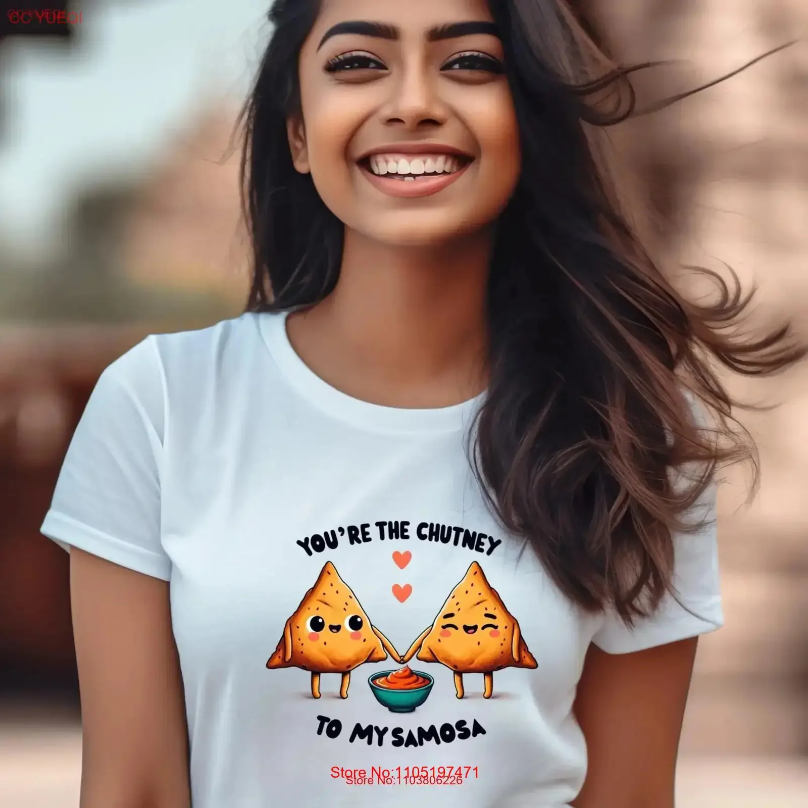 Linda camiseta Desi Foodie GifT para románticos amantes de la charco indio Sud Asiático Bollywood Love Expression entusiastas de los alimentos vintage