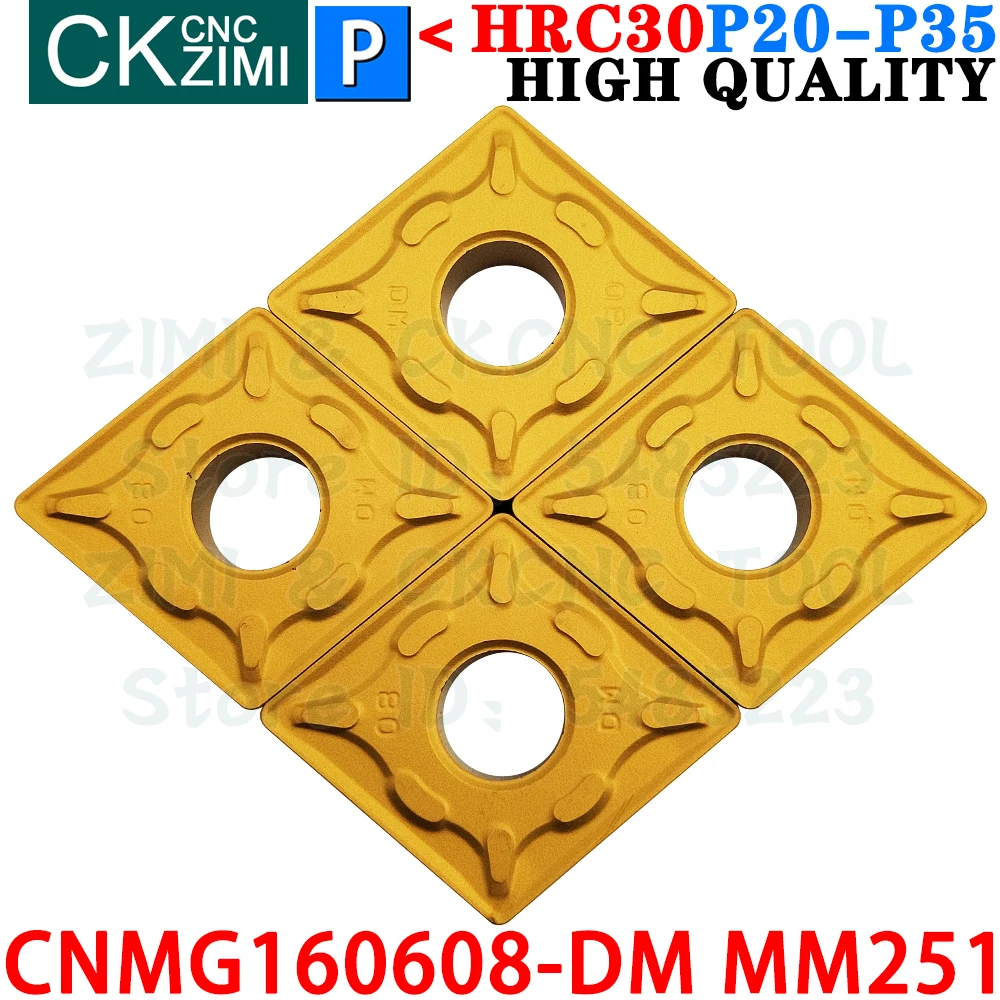 

CNMG160608-DM MM251 CNMG160608 DM MM251 Carbide Inserts External Turning Inserts Tools CNMG CNC metal lathe Turning cutter tools