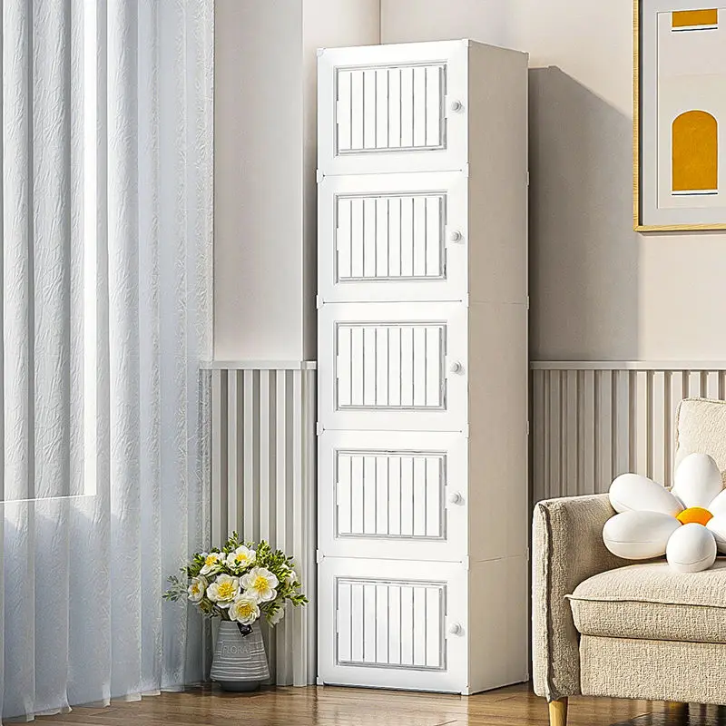 

Modern High-Capacity Multilayer Dustproof Storage Rack Plastics Show Cabinet Household Children Toys Floor Mounted Drawer Shelve