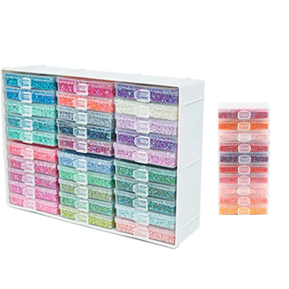 Ensemble de 30 plateaux pour peinture au diamant - Pour le rangement de bijoux perlés et d'objets artisanaux, adapté aux outils de peinture au diamant