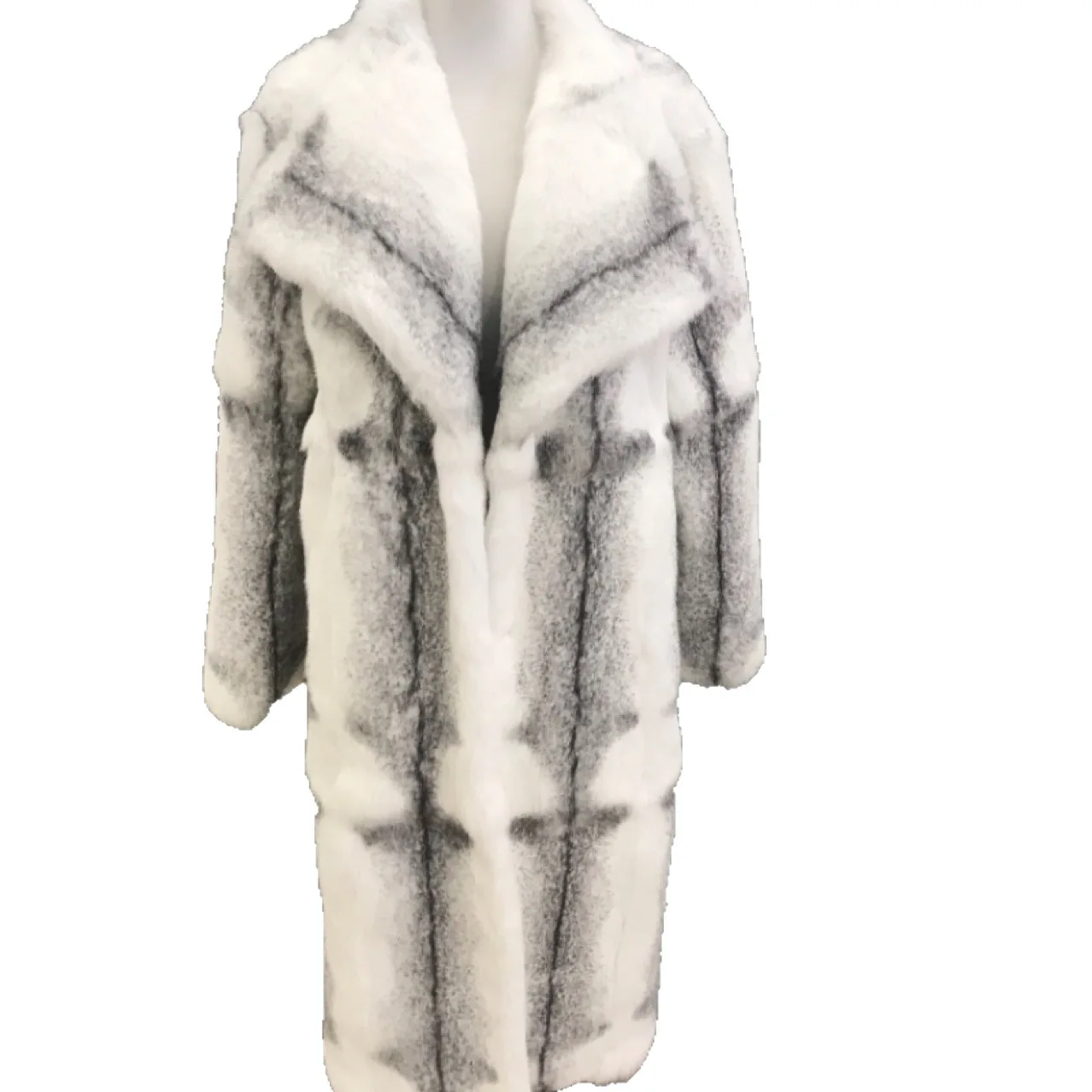 2025 الشتاء النساء معطف فرو الأرنب الصناعي اللون حظر التلبيب طوق الإناث الفراء الطبيعي أبلى طويلة شيك سيدة فرو منك سترة