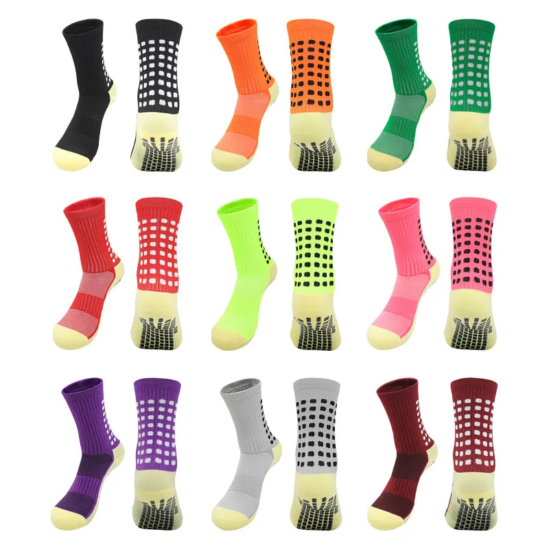 2024 Anti Slip Professional Soccer Socks Adults Men Women Non Slip Suction Grip Socks Sport Football Rugby Towel Bottom Socks ﻿