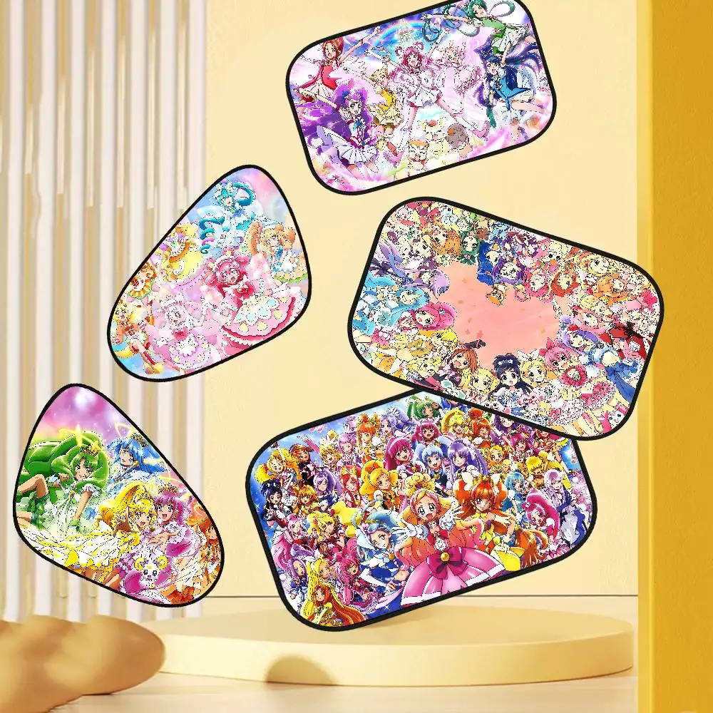 P-Pretty Cure Anime نافذة السيارة الجانبية ظلال الشمس 1 حزمة الشمس وهج الأشعة فوق البنفسجية حماية للطفل الطفل نافذة جانبية الشمس الظل