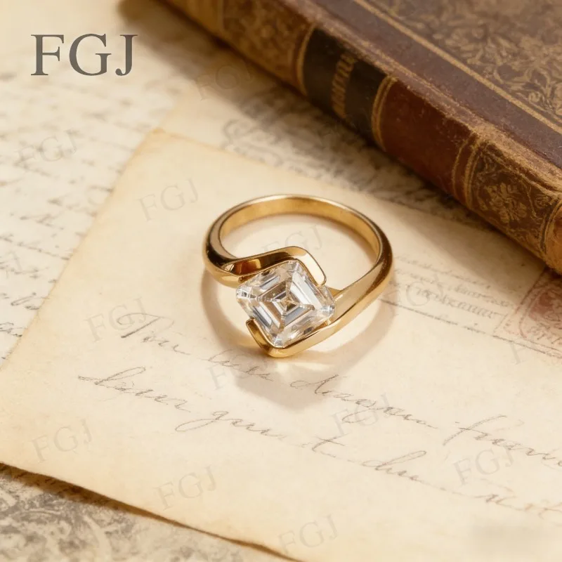 

GRA Certified D VVS1 Moissanite Rings 925 Sterling Silver Engagement Wedding Ring Adjustable Fine Jewelry Gift for Women Lover