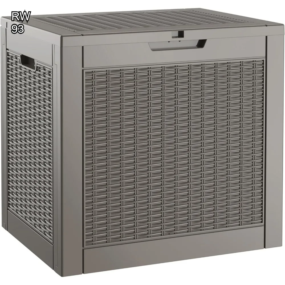 

31 Gallon Waterproof Outdoor Storage Box with Lockable Lid, Ideal for Garden Tools and Patio Cushions