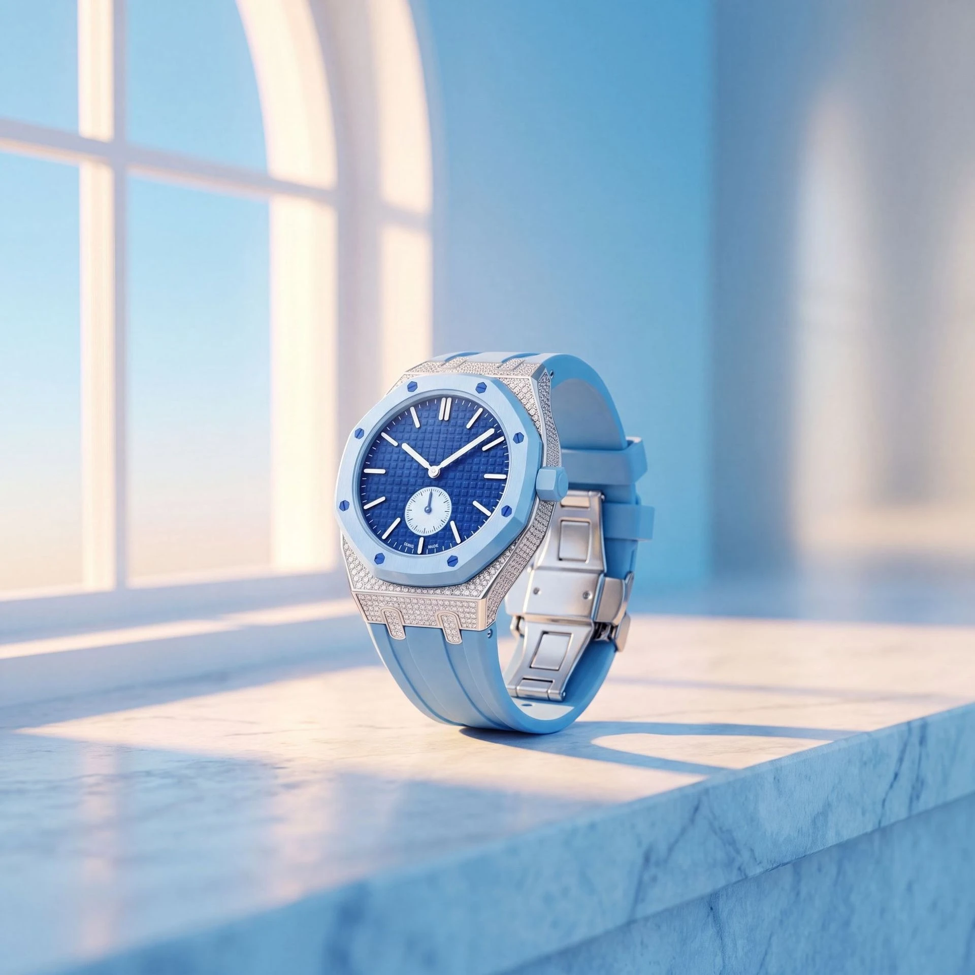 Luxury Moissanite Style Case Silicone Band for Swatch X AP Royal POP WatchCase + Strap Pocket Changer To Wristwatch Accessories