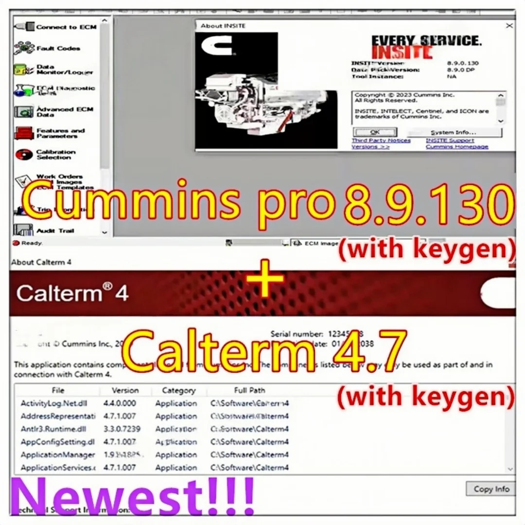 

Newest Cummin Insite 8.9.130 PRO Engine Diagnostic Software Calterm 4.7 MetaFiles v4.7.1.00+ free Keygen +Installation Tutorial