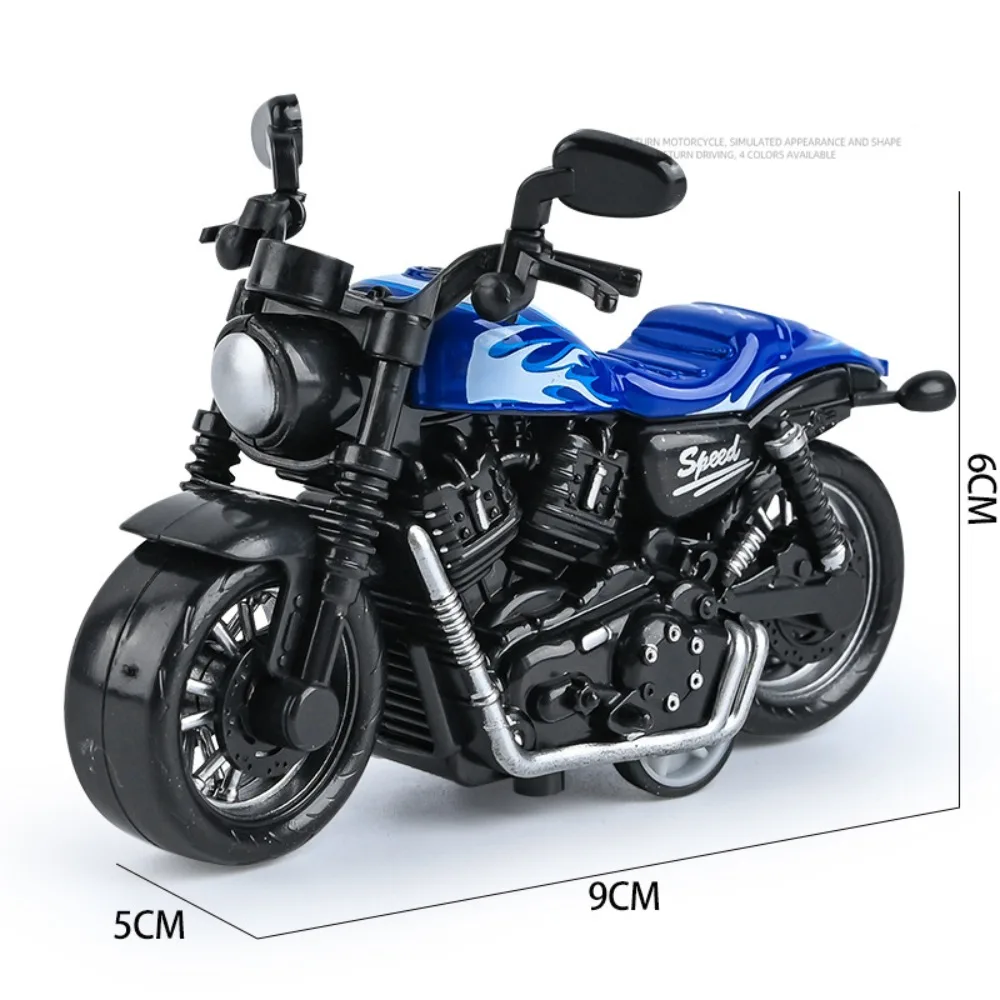 Nieuwe legering pullback auto beweegbare retro-stijl motorfiets model simulatie modellering verkeersspeelgoed