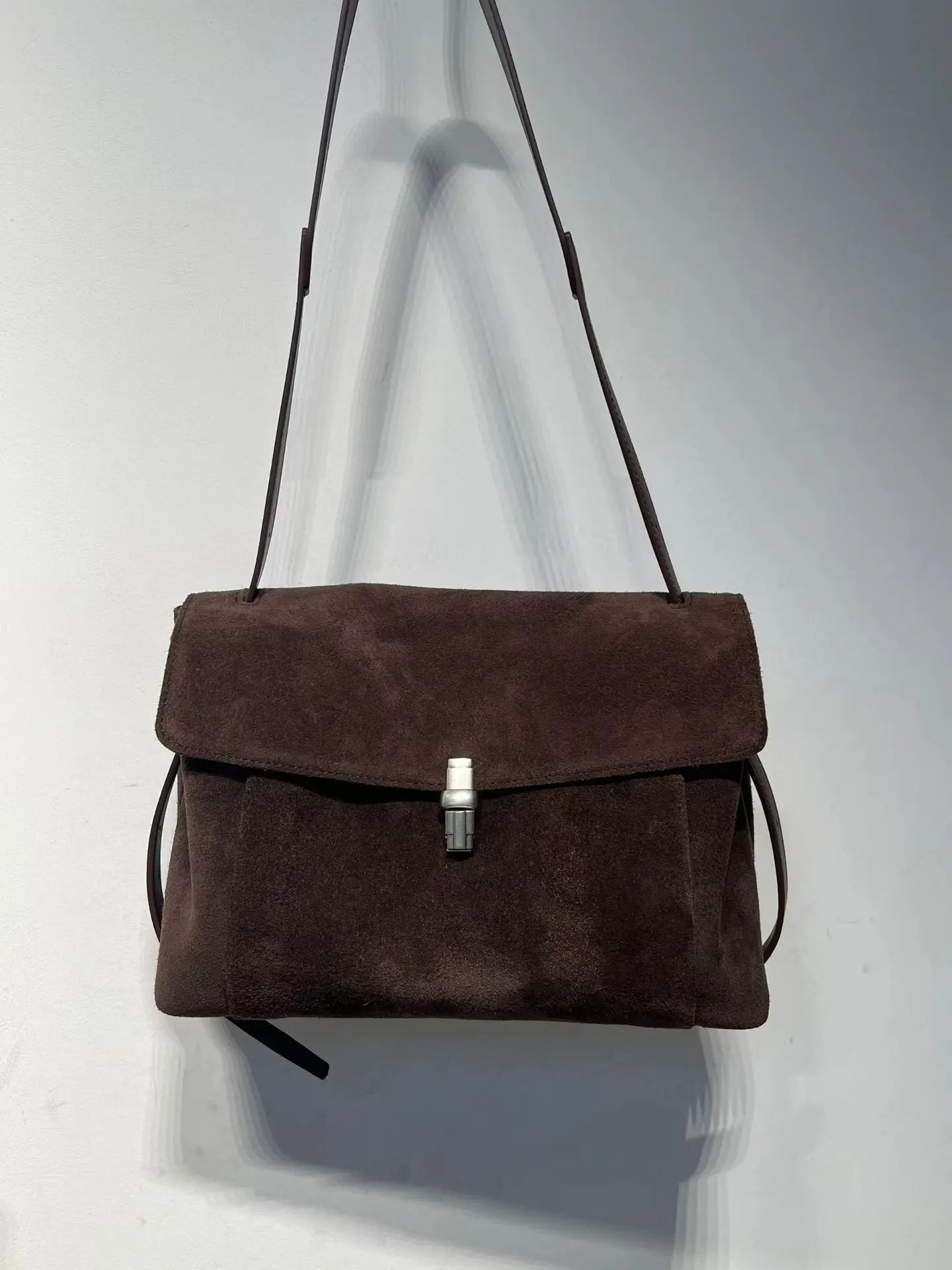 Cool Street Style Faux Leather Crossbody Bag Women's Single Shoulder Bag Simple Korean Version Fall Winter High End Feel