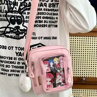 Y2K Mini Women's Korean Style Casual Crossbody Bag with Transparent Pocket, Small Shoulder Bag, Wallet and Phone DIY Bag - Image 5