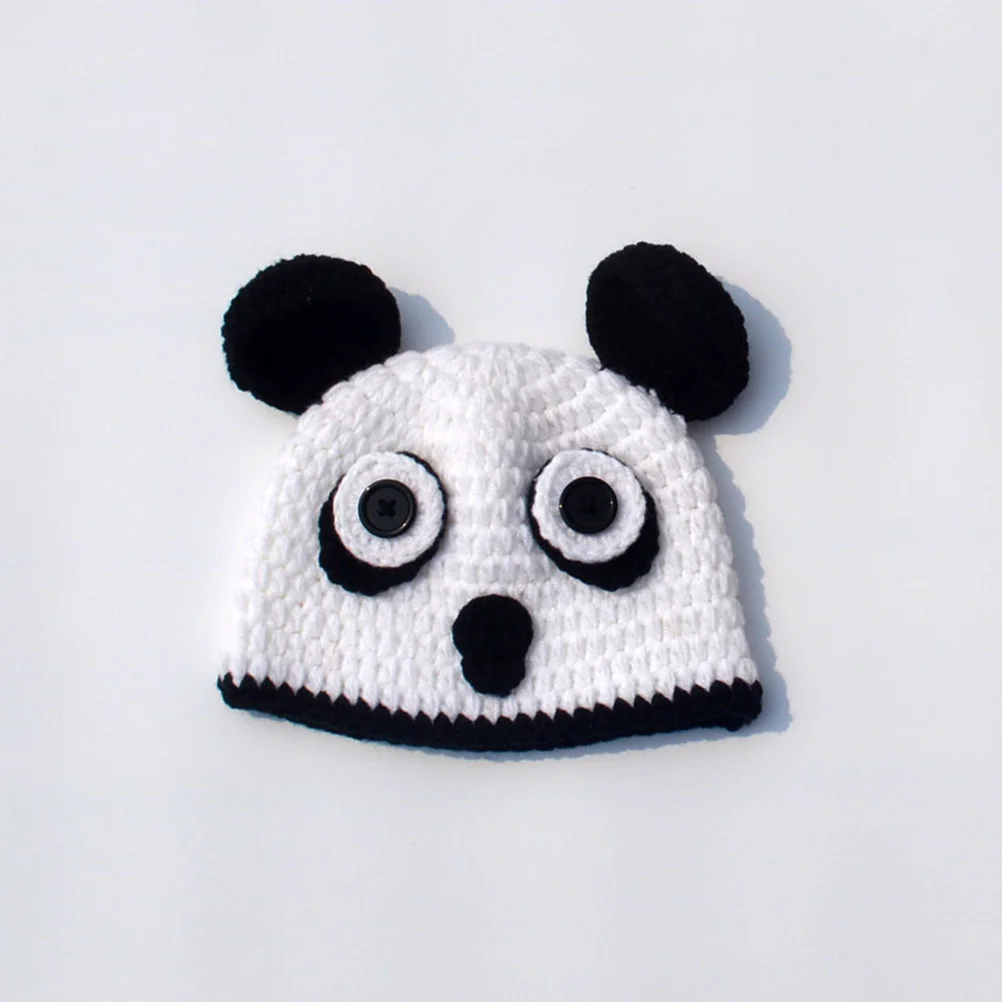 

Cute Newborn Panda Themed Baby Knitwear Set Exquisite Crochet Design Perfect for Photography Props and Daily Dressing