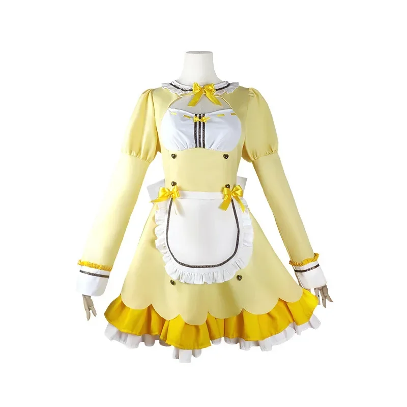 Nekopara Chocola Vanilla Dress Maid Lolita Blue Pink Skirts Cosplay Costume Girls Women Dress