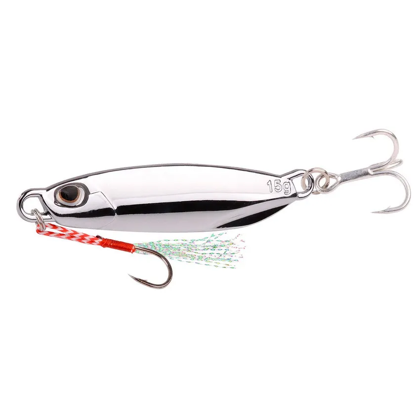 1pc 7g 10g 15g 20g 30g 40g Artificial Bait Spoon Metal Jigs Fishing Lures with Hooks Electroplated Fishing Lures Mackerel Bass view 5