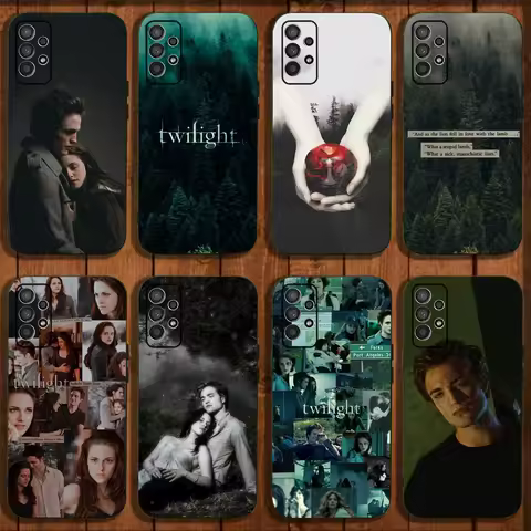 T-Twilight Phone Case For Samsung Galaxy A13,A21s,A22,A31,A32,A52,A53,A71,A80,A91 Soft Black Cover