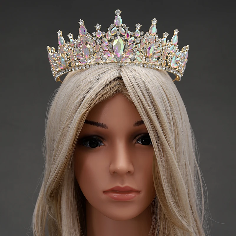 Itacazzo Headwear Full Of Gorgeous Style Luxurious Ladies\' Gold-color Dress Up Tiara Suitable For Party