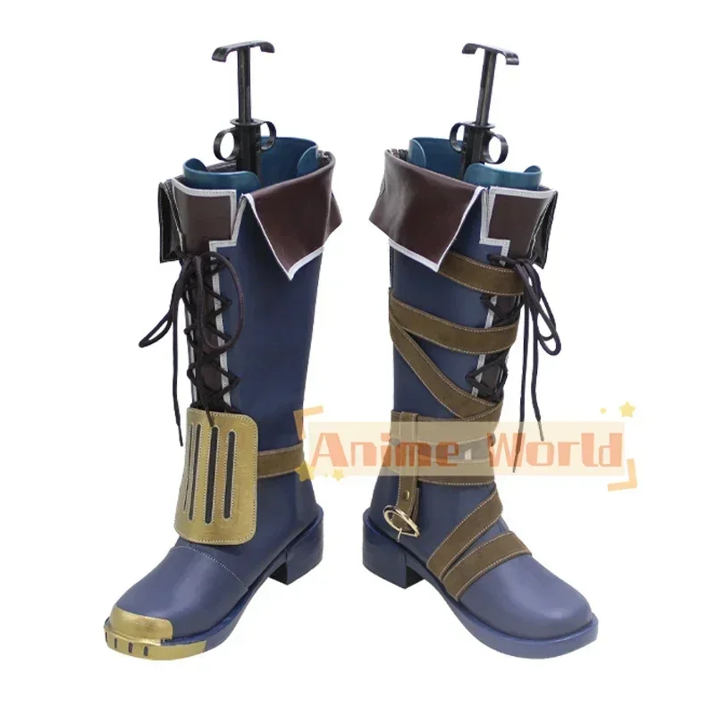 VI Arcane คอสเพลย์เกม LOL รองเท้าหนัง PU ฮาโลวีน Carnival รองเท้า Cosplay Props Custom Made