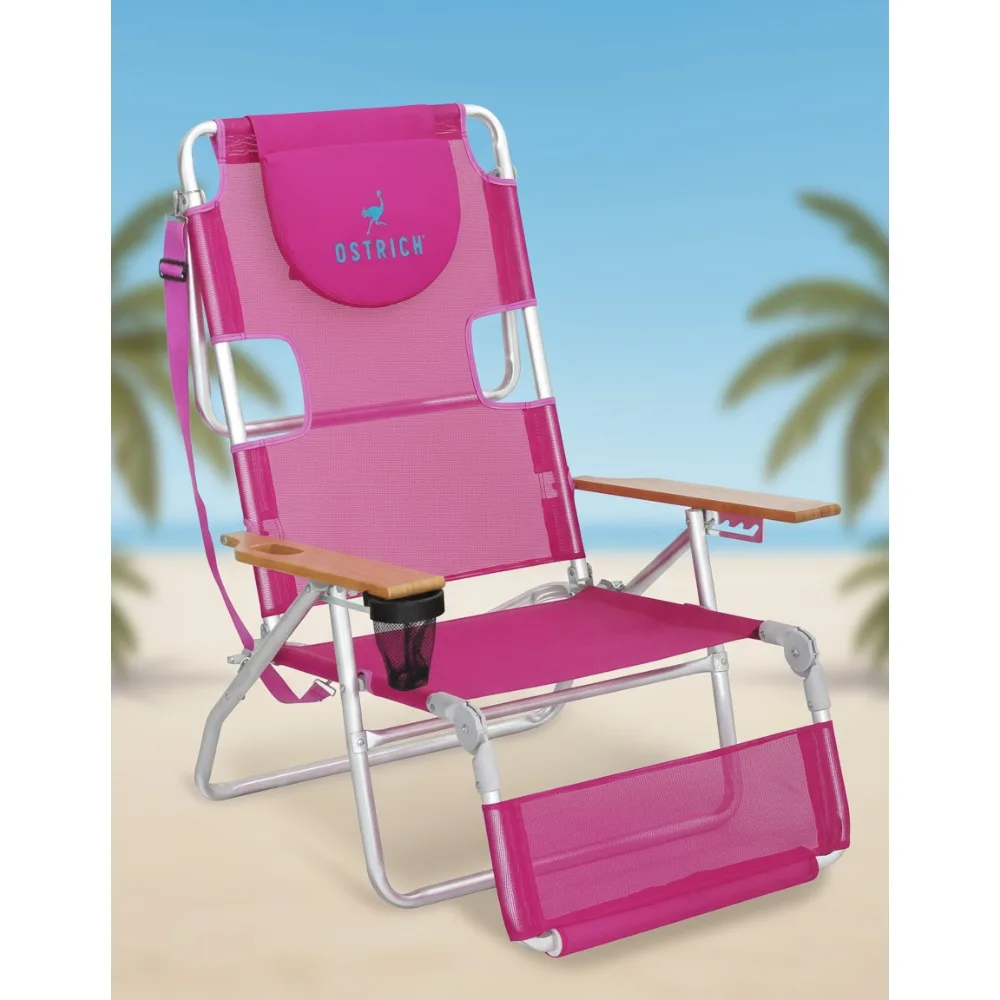 

Lightweight Reclining Lounge Chair with Footrest, Adjustable Outdoor Furniture for Patio, Beach, and Backyard Comfort