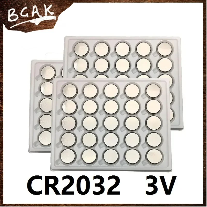 Hot Universal BCAK  New Disposable Button Battery CR2032 BR2032 DL2032 ECR2032 3V CR 2032 Electronic Watch Button Lithium Ion Ba