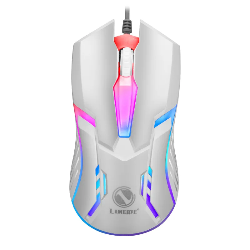 Anti-Skid Roller Glow Gaming Mouse, Mouse com fio, Backlight, 3D, Modo Dual, Mecânico, Escritório, Jogo, Laptop, 3 Chaves