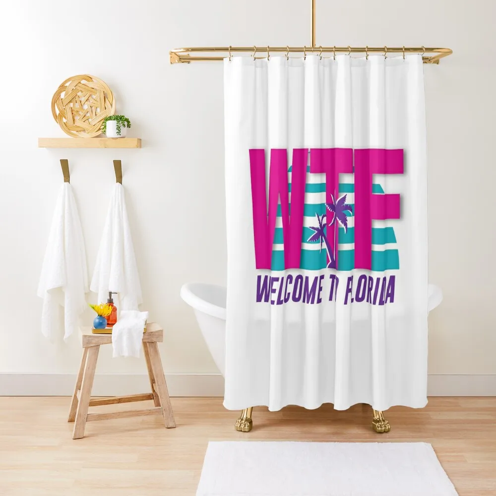 

WTF — Welcome to Florida Shower Curtain In The Bathroom For The Bathroom Set For Bathroom Accessorys Curtain