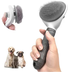 Peine para mascotas, peine de aguja de acero inoxidable, depilación de perros y gatos, Limpieza del cabello flotante, belleza, cuidado de la piel, cepillo de limpieza para perros y mascotas