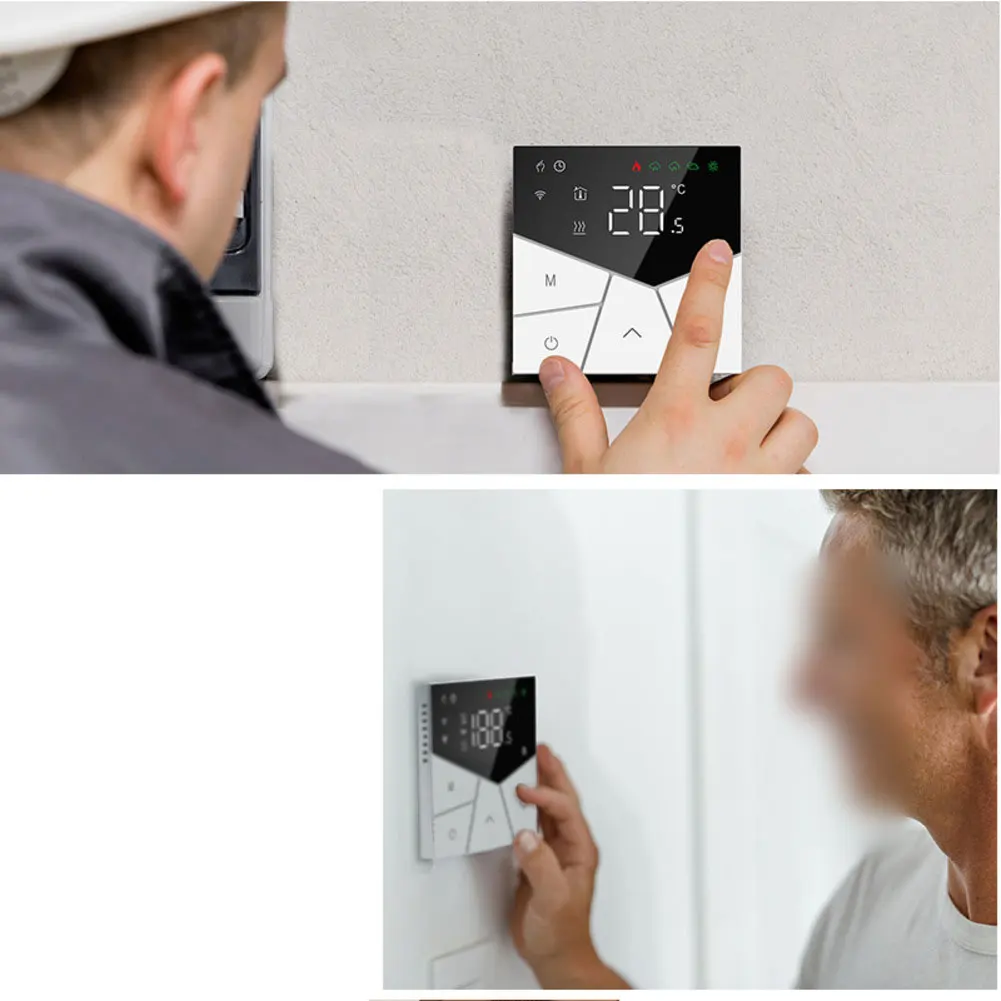 Smart WiFi Digital Thermostat with Adjustable Sensor Modes and Large Screen Display for Easy Temperature Management