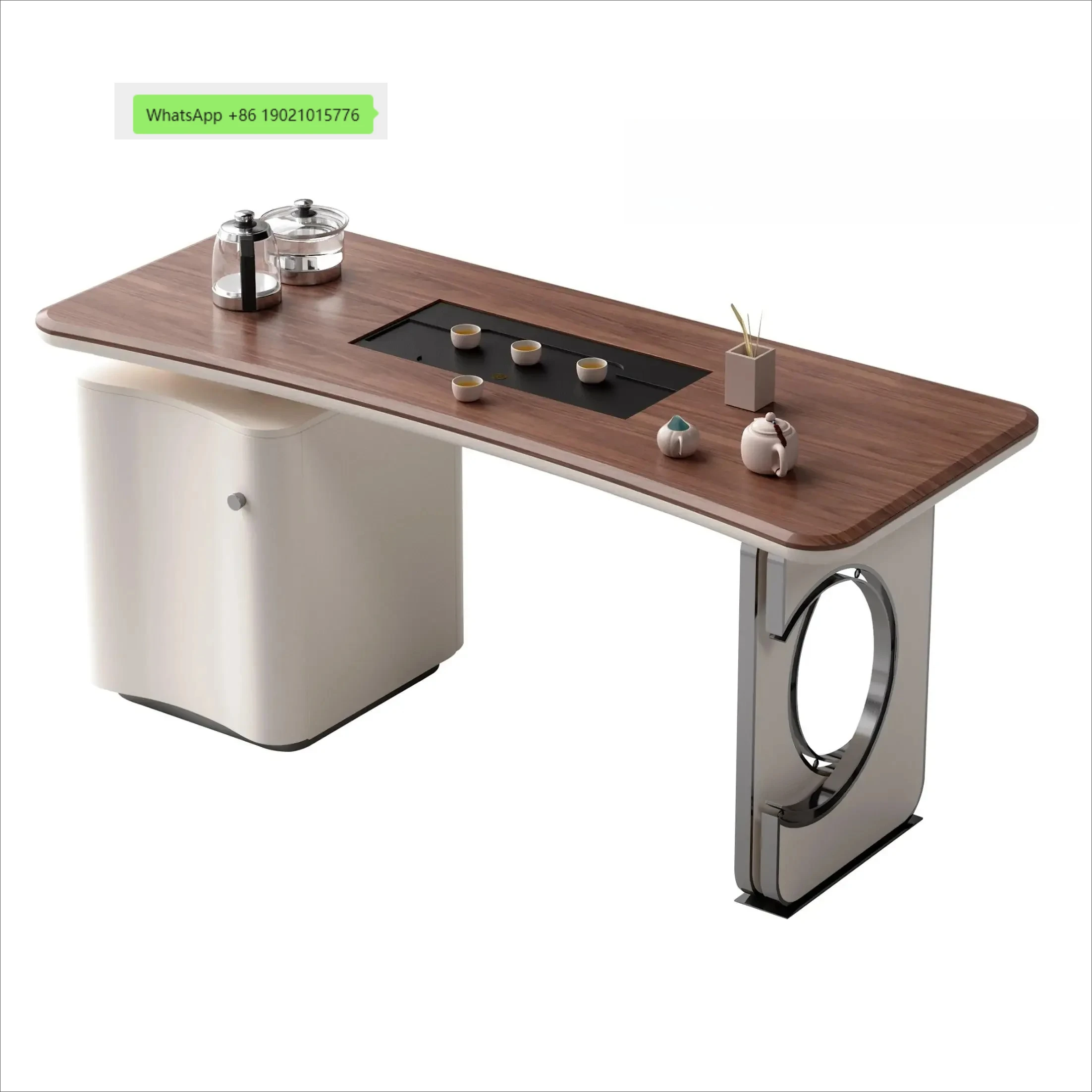 

High-end solid wood tea table Household small tea table Light luxury Modern high-end office Kung Fu tea table Balcony
