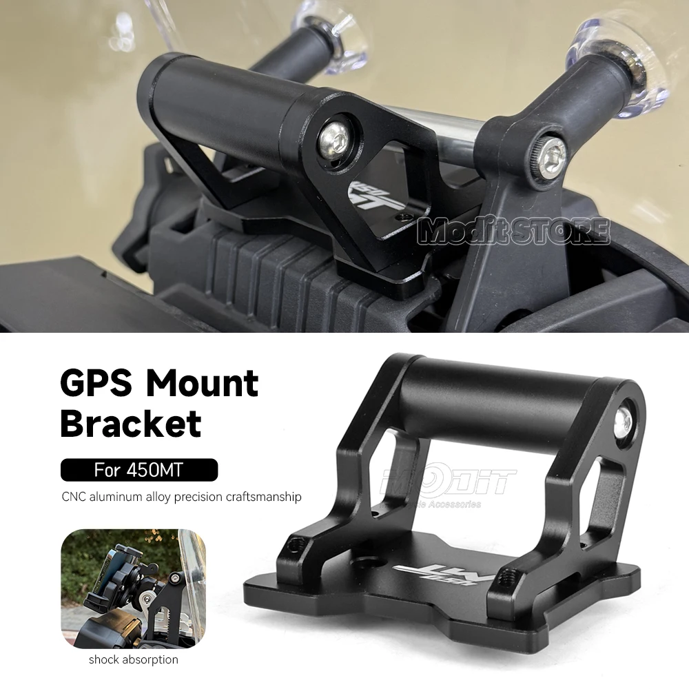 New FOR CFMOTO 450MT 450 MT 2024 2025 Motorcycle Accessories GPS Phone Holder Stand CNC aluminum Navigation Extension Bracket