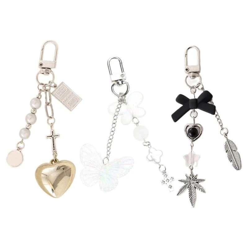 Bowknot Heart Anhänger Keychain Liebesform Form Mobiltelefone Riemen einzigartiger Beutel Anhänger