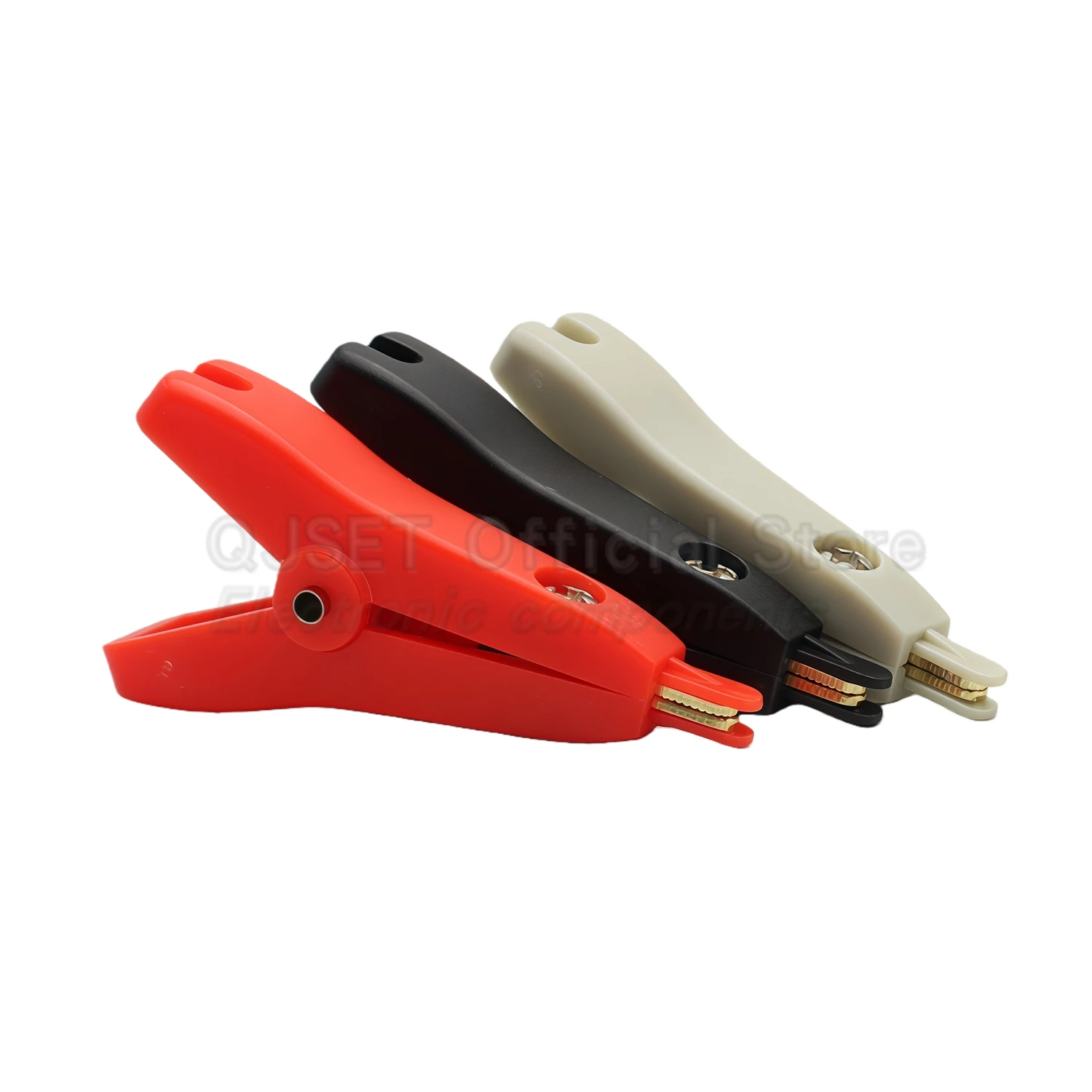 1pcs Insulated 5A Flat Crocodile Clip Test Lead Clip Gilded Copper LCR Kelvin Clip Low Resistance Small Flat-Jaw Duckbill Clip52