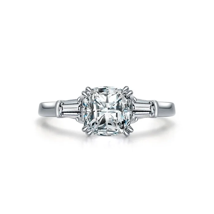 

S925 Sterling Silver Women 1 Carat Diamond Ring Jewelry for Wedding Engagement