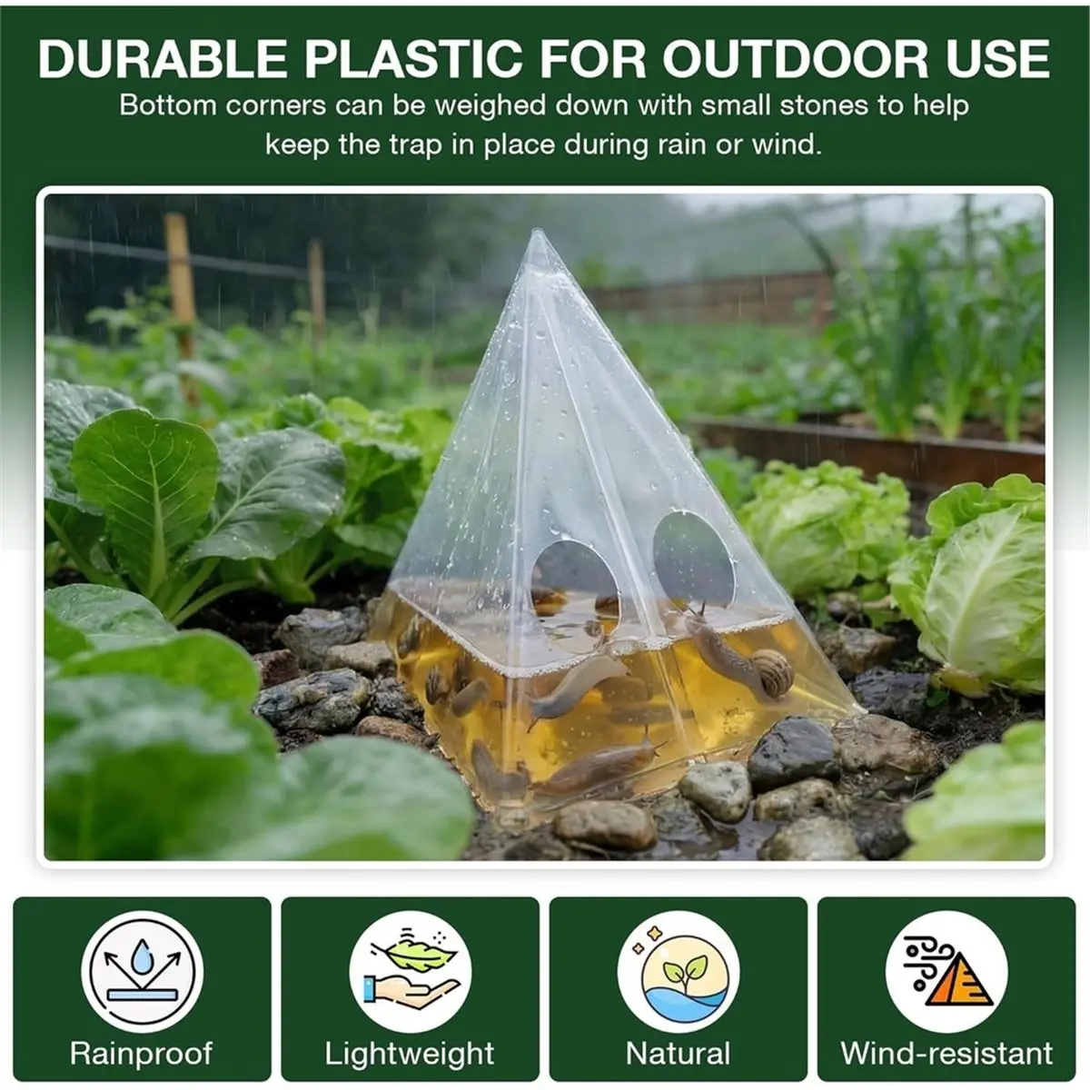 Home Tool  & Snail Trap Bags Set, Disposable Physical Catcher, for Outdoor Use in Yard, Lawn, and Vegetable Garden, 40PCS