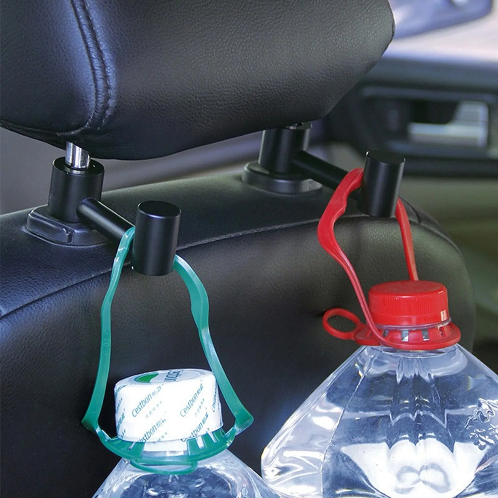 

Car Back Seat Hook Auto Detachable Headrest Organizer Storage Hook Holder 360° Rotatable With EVA Cushion Auto Accessories