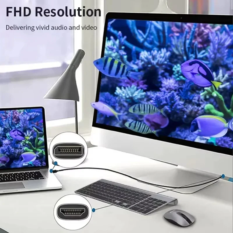 Displayport DP to HDTV Cable 4K 30HZ Full HD Display Port to HD Video Converter TV Laptop Computer Monitor Projector image 6
