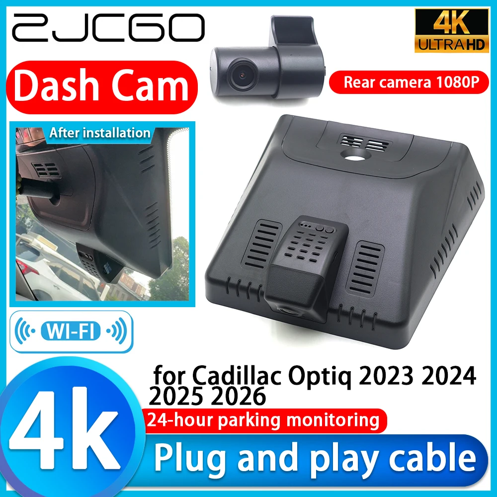 

ZJCGO for Cadillac Optiq 2023 2024 2025 2026 4K DVR Dash Cam Car Camera UHD 2160P Sony Lens 24H Monitor Parking Video Recorde