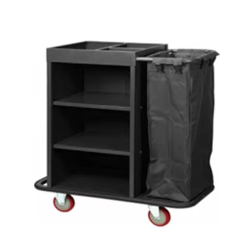 

Plastic Flat Panel Trailer Cart Mini Folding Housekeeping Janitor