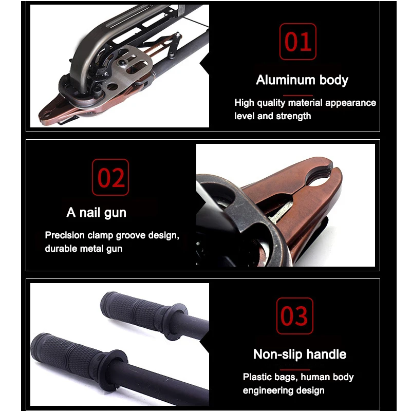Manual Type C Nail Gun C50 Fasten Clip Tool for Fixed Fence Pet Cage Metal Basket Stone Cage Net Flood Control
