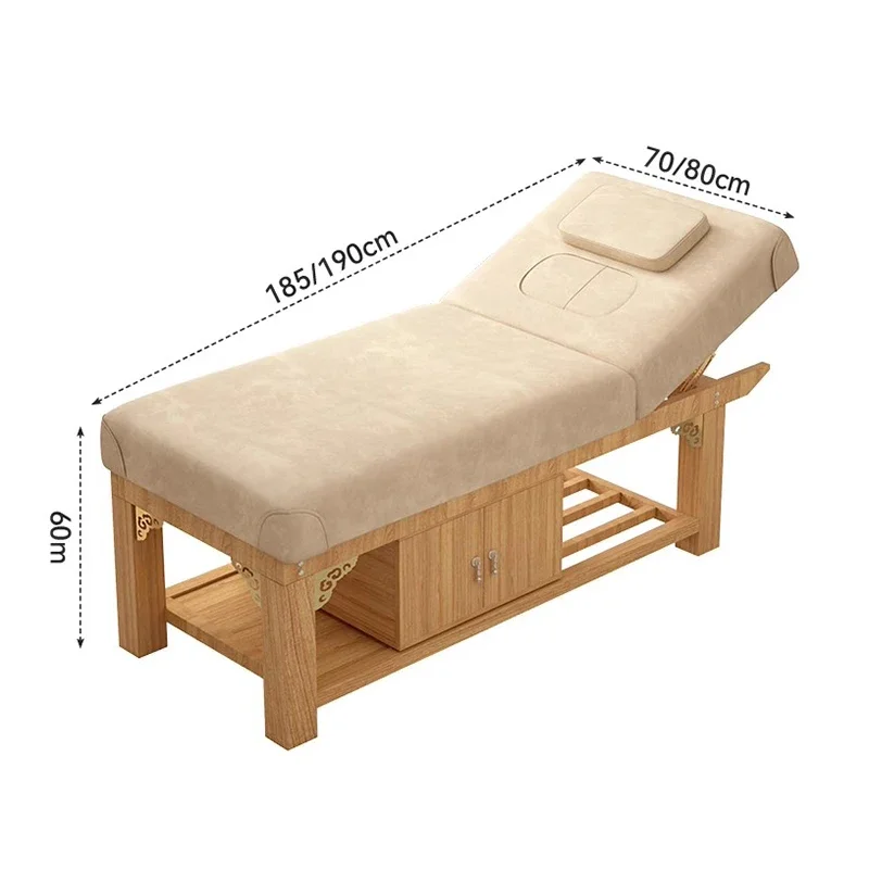 Minimalist Rustic Massage Bed Adjustment Storage Modern Classic Lash Bed With Breast Cutout Adult Camilla Masaje Salon Furniture