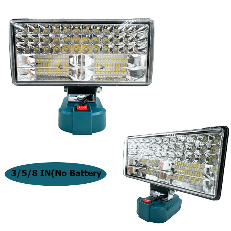 

Светодиодный рабочий светильник, портативный прожектор, беспроводной, для работы на открытом воздухе, для рыбалки, ручной аварийный светильник для Makita, литиевая батарея 18 В